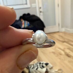 Sterling Silver Cultured Pearl Ring